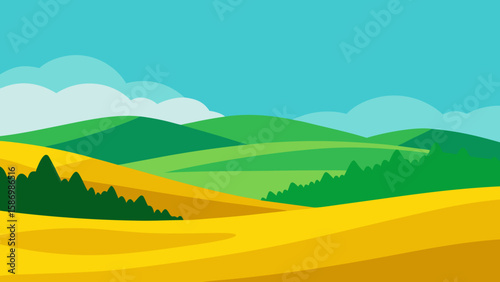 Airy Rural Scene Background with Light Green Hues for a Gentle View