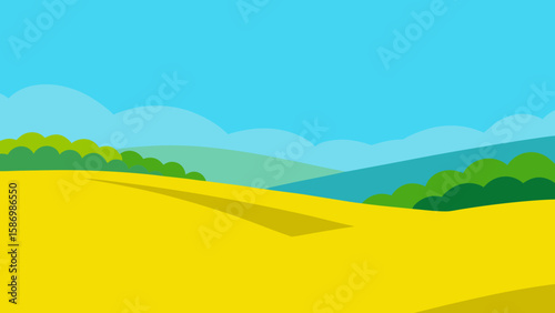 Peaceful Rural Background with Undulating Charm a Serene Countryside View