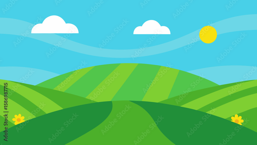 Fototapeta premium Background Scene Featuring Clean Crisp Green Lines Refined
