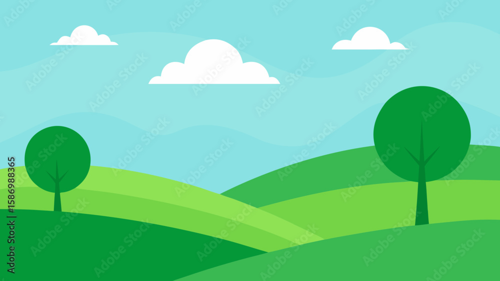 Fototapeta premium Background Scene Showcasing a Harmonious Blend of Green