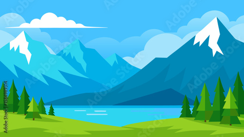 Pristine Wide Open Green Landscape Background for Serene Visuals
