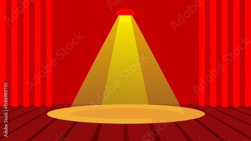 A Simple Effective Stage Background Red Curtains