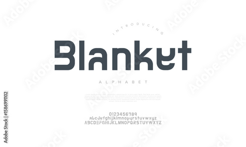 Modern sans serif font with geometric shapes for tech and minimal designs