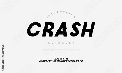 Bold italic sans serif with a sense of motion and distortion, ideal for edgy designs