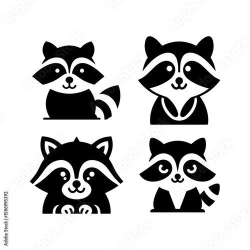 A curious little raccoon with wide eyes and a mischievous grin