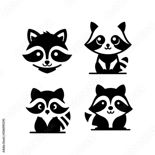 A curious little raccoon with wide eyes and a mischievous grin