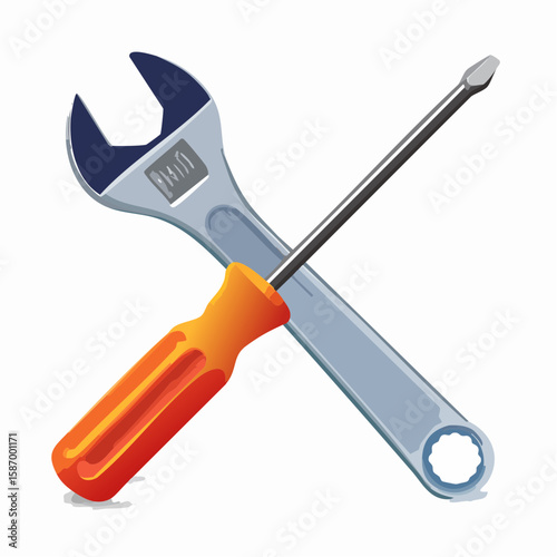 screwdriver and spanner