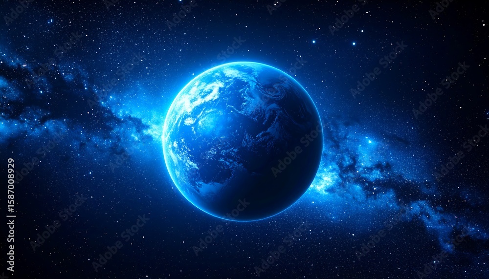 Obraz premium Earth in cosmic expanse