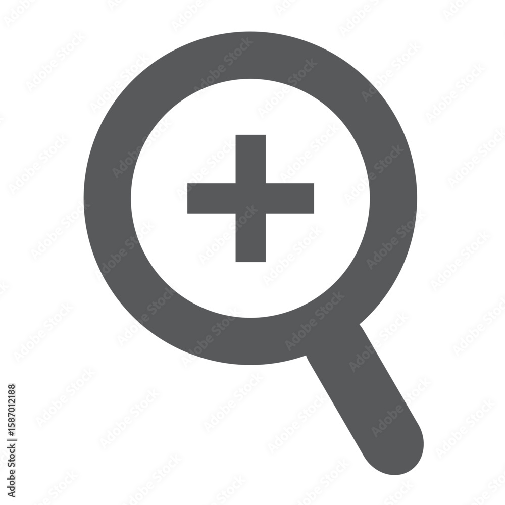 Fototapeta premium Magnifying Glass Plus icon