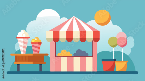 The smell of freshly popped popcorn and cotton candy from the carnival booth bringing a taste of childhood to the festival.