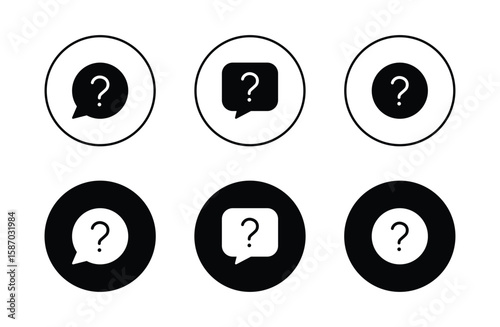 Question mark icon vector. customer support icon symbol	