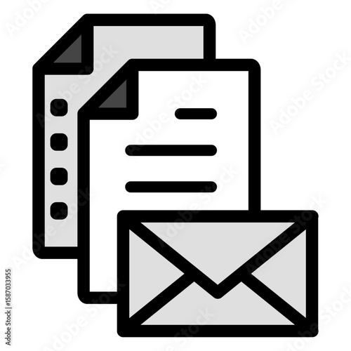 イラストアイコンセット：メールファイル	
