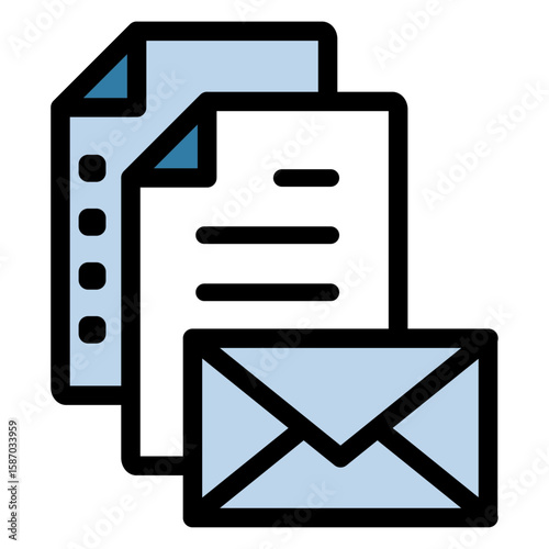 イラストアイコンセット：メールファイル	
