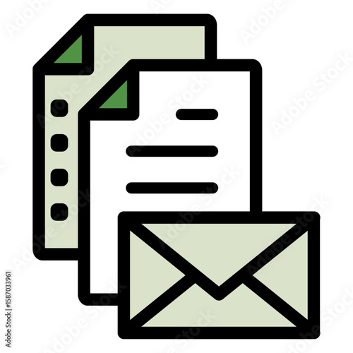 イラストアイコンセット：メールファイル	
