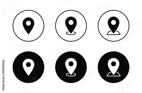 pin map vector icon. pin map symbol icon