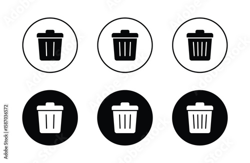 trash can icon vector. trash can symbol icon	