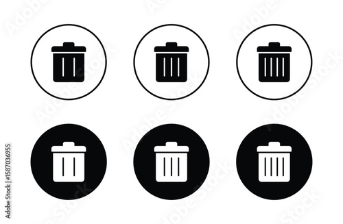 trash can icon vector. trash can symbol icon	