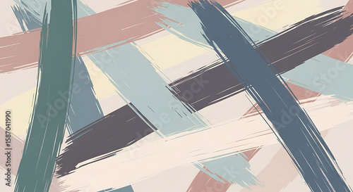 Abstract Art: Pastel & Dark Brushstrokes Texture Background