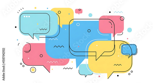 Colorful Communication: Abstract Speech Bubbles for Connection & Collaboration