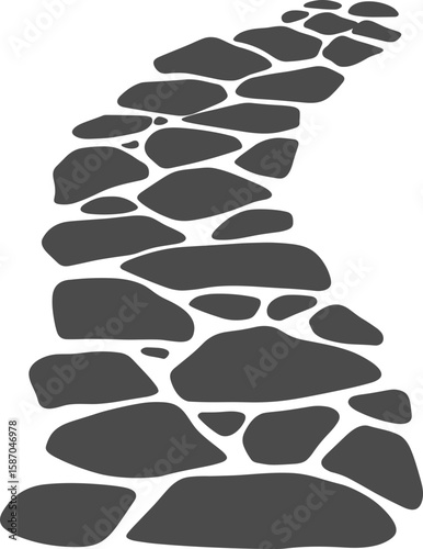 Stone Path Walkway Texture Illustration Vector