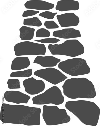 Stone Path Walkway Texture Illustration Vector