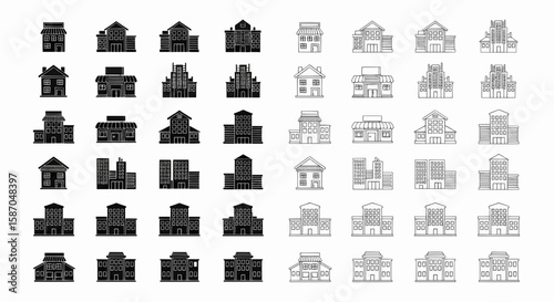 Architectural Facades A Study of Building Styles through Pixel Building Designs