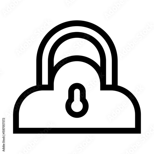 Icono de nube privada. Almacenamiento seguro y protección de datos. Nube con un candado. Ilustración vectorial