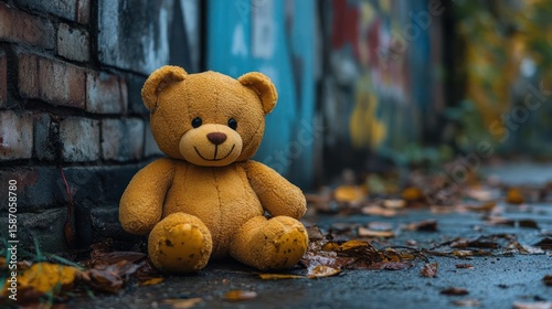 teddy bear on the bench