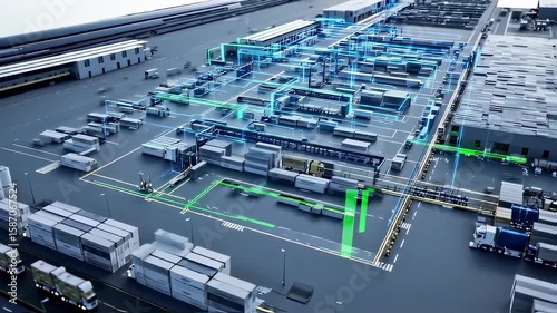Digital logistics network visualization of freight transport and distribution system