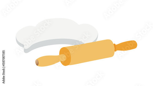 chef hat with a tiny roll