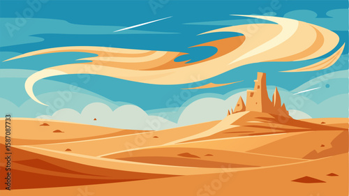The wind howls through the windswept desert carrying the whispers of ancient civilizations that once called this desolate place home.