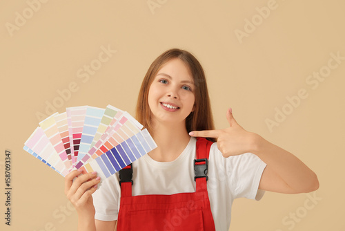 Female decorator with color...