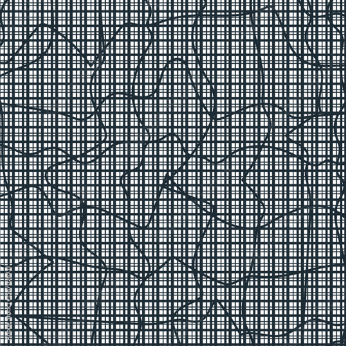 A mesh with small, dense cells and intricate lines on top.