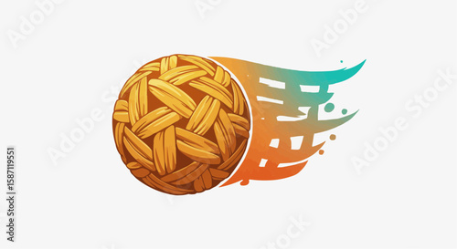 Fried Noodles Vector – Crispy Asian Snack Drawing for Food Packaging Design