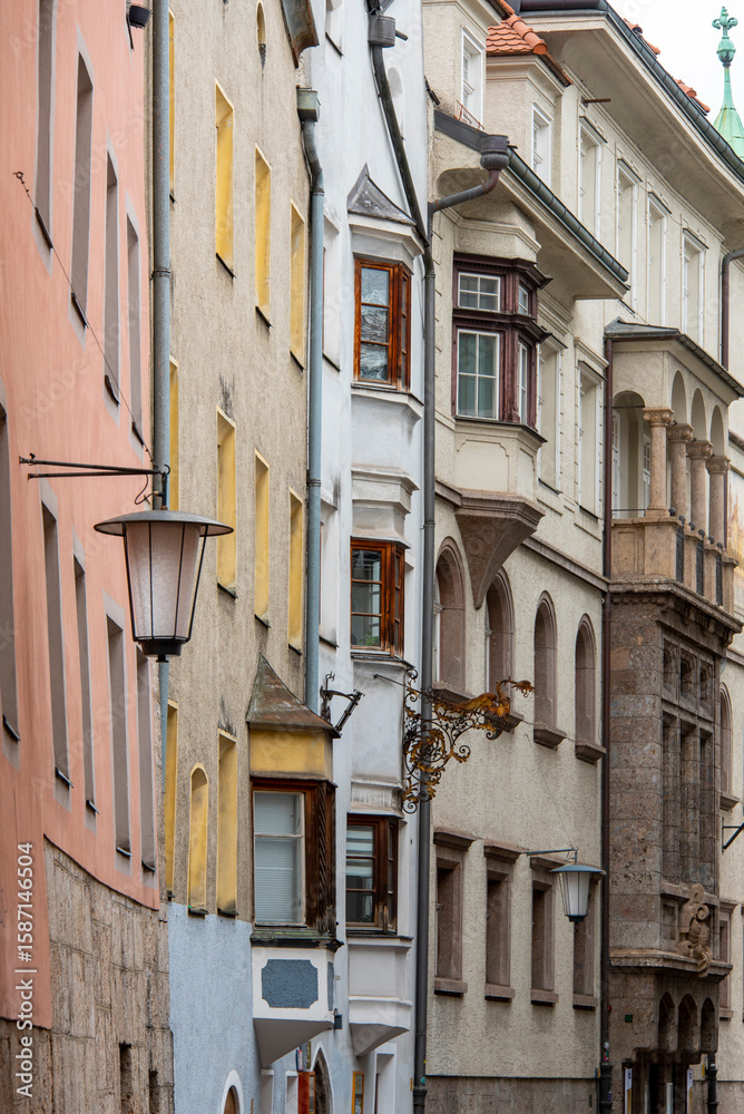 Fototapeta premium Residential Building Facade in Innsbruck - Austria