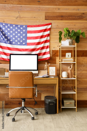 Home office workspace with ...