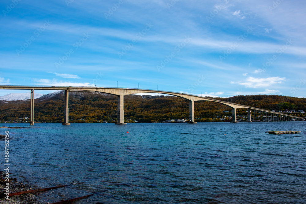 Fototapeta premium Gisund Bridge in Troms County - Norway
