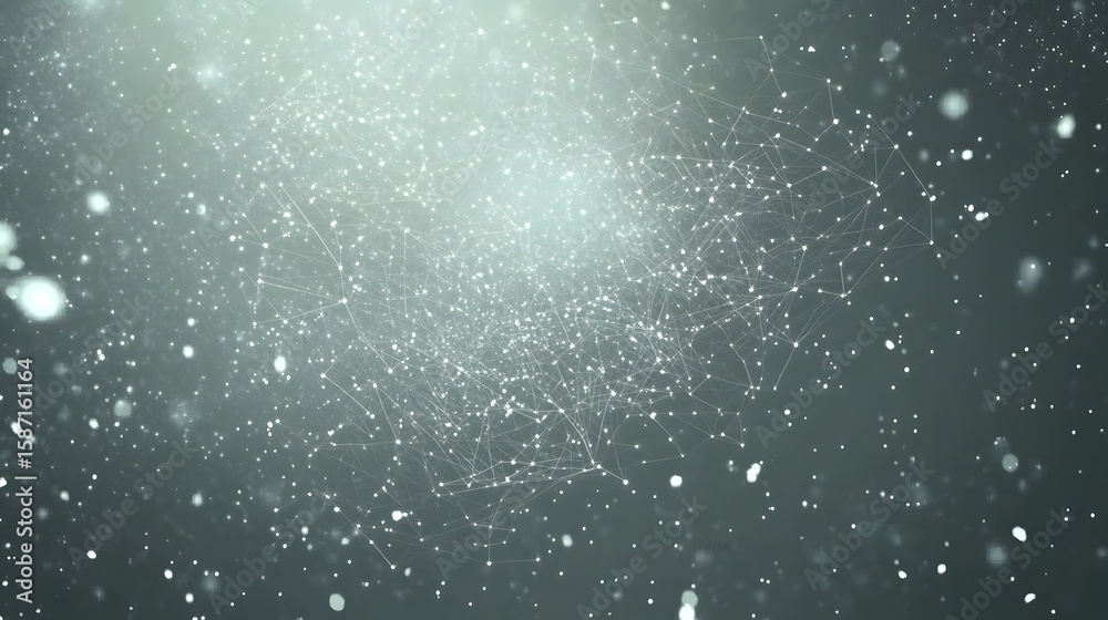 Obraz premium Abstract network of interconnected points and lines.