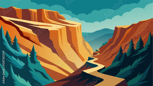 The rugged ridge s through the mountains creating steep cliffs and dizzying dropoffs.