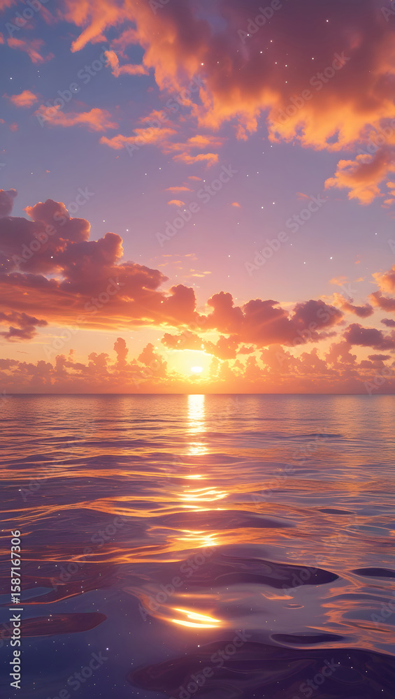 Fototapeta premium sunset over the sea