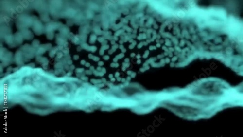 Futuristic Glowing Data Wave Animation in Motion

