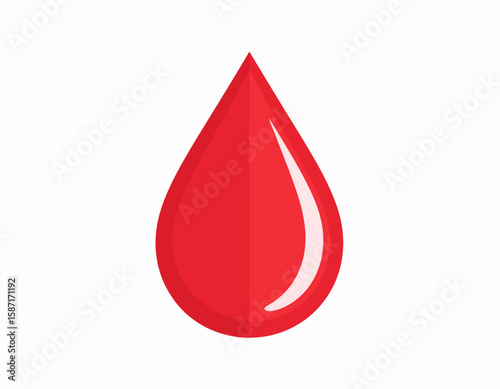Simple, stylized illustration of a single drop of blood.