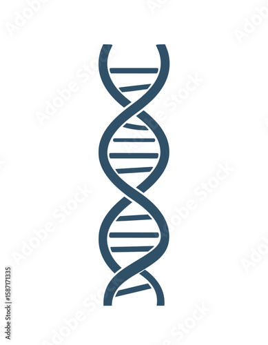 A stylized illustration of a DNA double helix, representing genetics and scientific research.