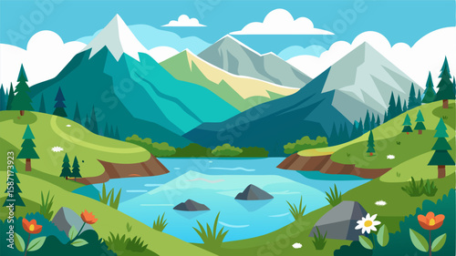 The ultimate nature lovers dream an alpine lake surrounded by a diverse array of flora and fauna all thriving in the harsh mountain environment.