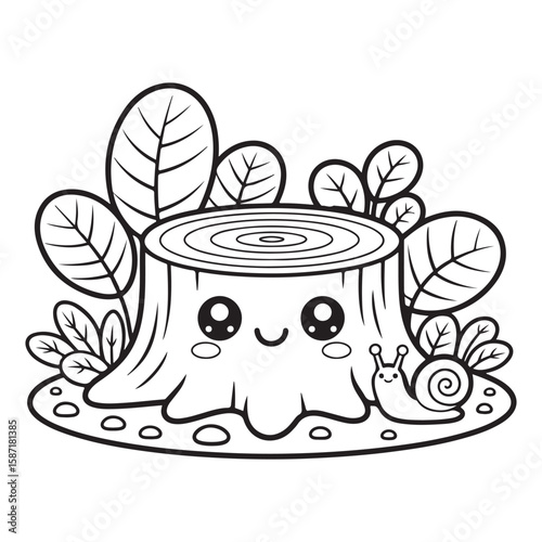 Miniature Garden Coloring Page – Bold and Easy Line Art for Relaxing Fun, Miniature Garden Coloring Page, bold easy garden illustration, Coloring Book, Coloring Pages, Printable Coloring Pages