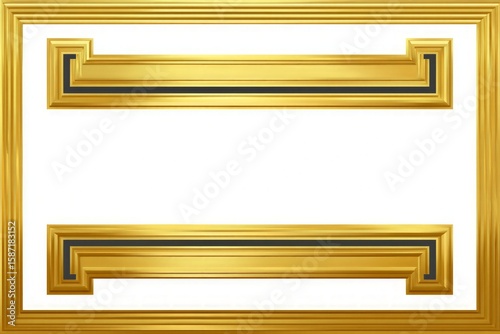 Gold Frame With White Background