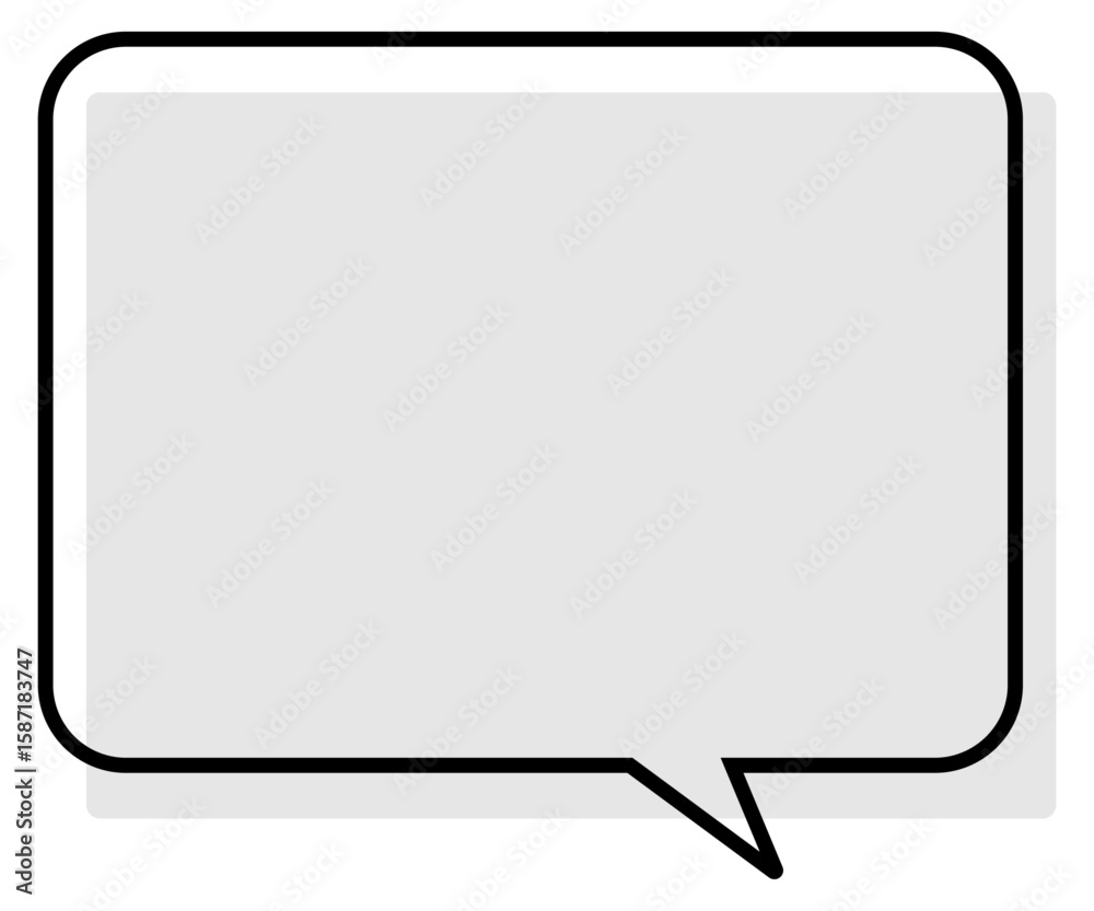 Fototapeta premium 四角いふきだしのイラスト