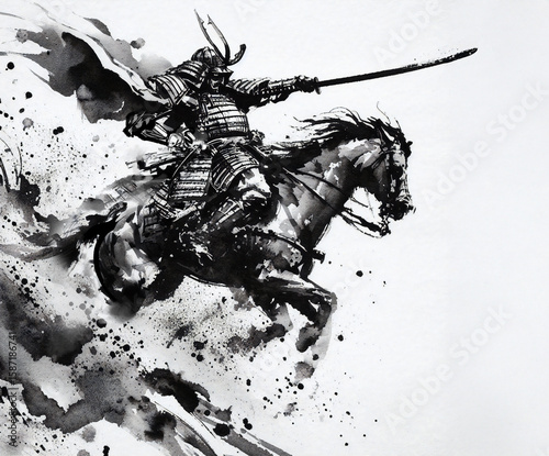 坂落とし-突撃する騎馬武者