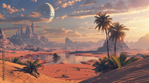 Beyond the Dunes: A Mysterious Alien Oasis
