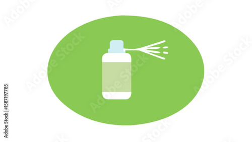 Spray bottle vector illustration for cleaning product, insecticide, or cosmetic application design element